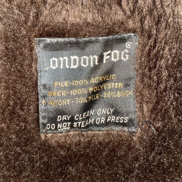 RARE VINTAGE LONDON FOG Brown Fur Lined Trench Coat 100% Cotton - Picture 4 of 5
